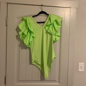 green bodysuit